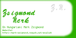 zsigmond merk business card